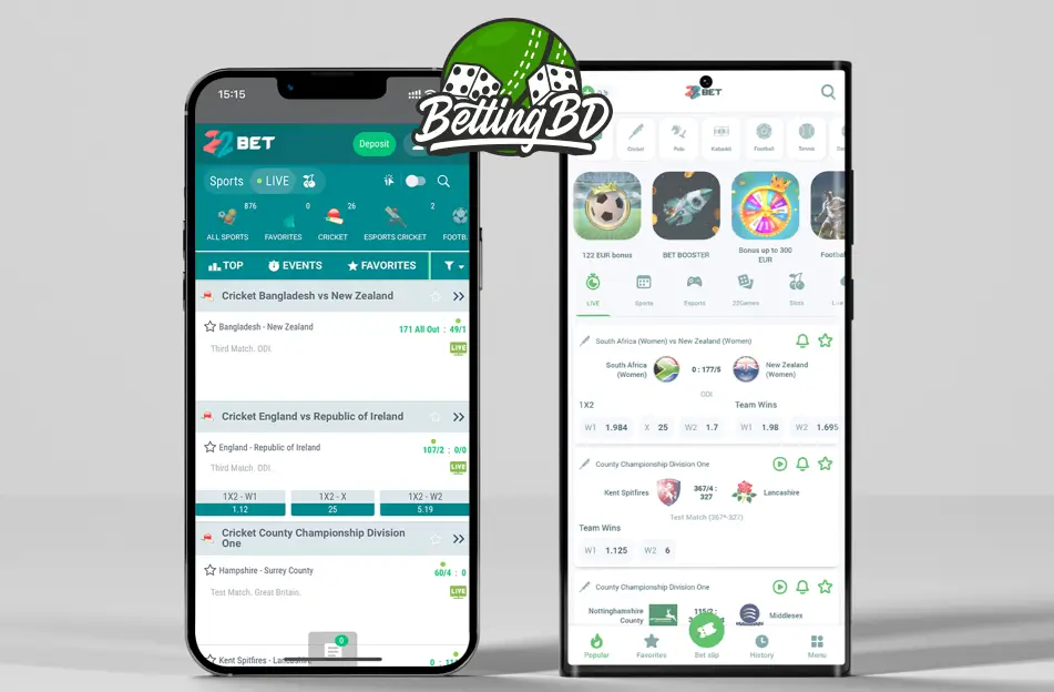 22bet app Bangladesh: for iOs and Android