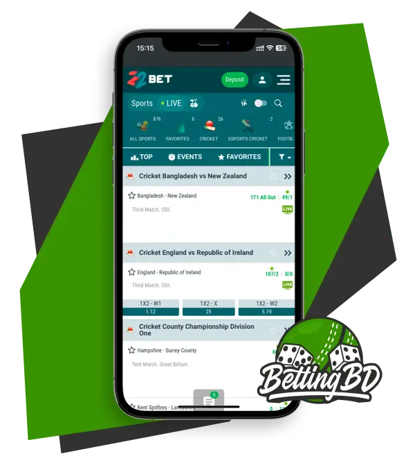 Sports Betting App on iphone