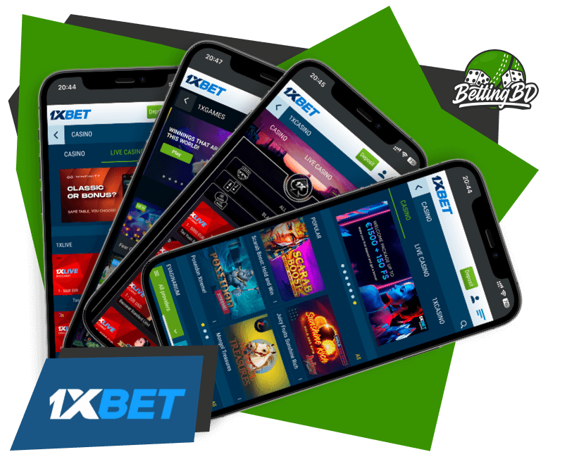 A selection of casino games available at 1xBet Casino Bangladesh