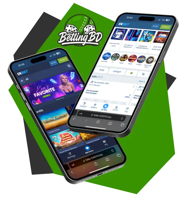 1xBet app platform on mobile device