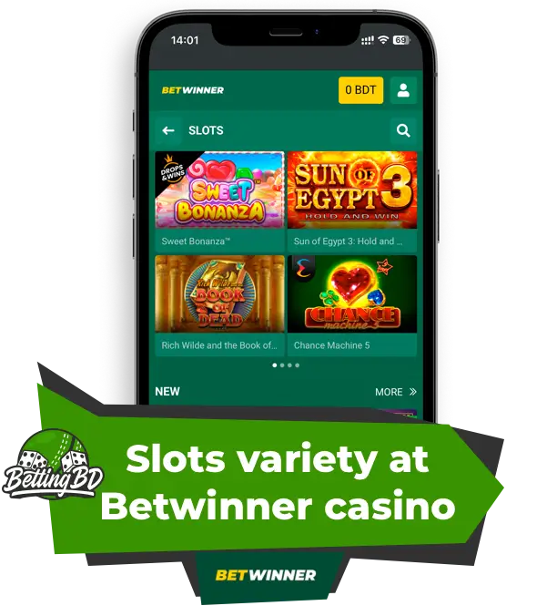 Slots variety at Betwinner casino