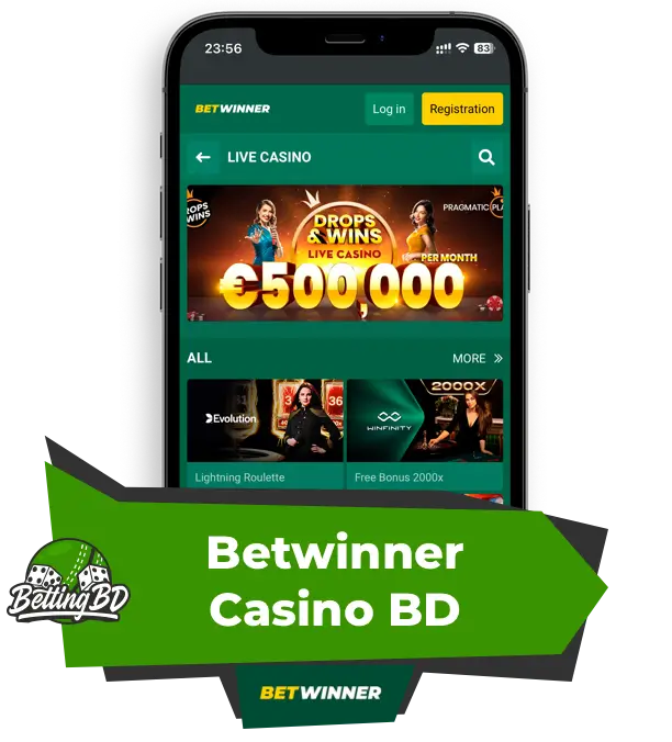 Screenshot of the casino page at Betwinner