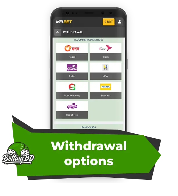 Payment methods to withdraw commission from Melbet Affiliates