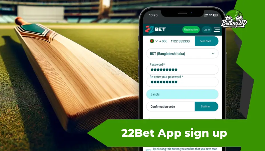 22bet app sign-up